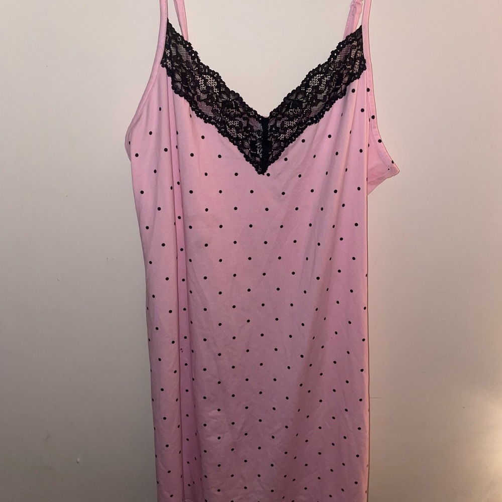 Joyspun Pink Polka Dot slip dress